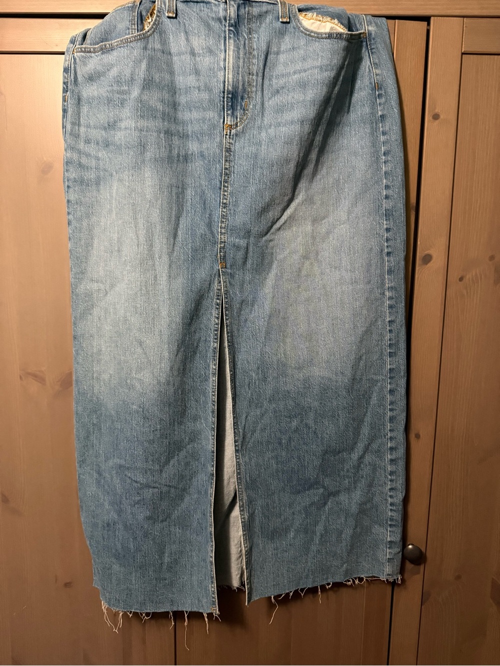 Universal Thread Light Blue Women’s Denim Skirt with Front Slit